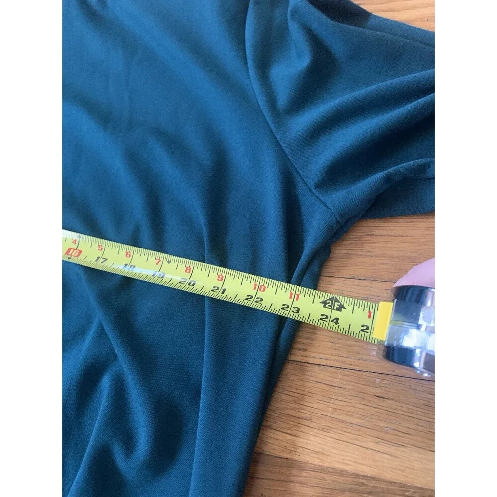 SERENGETI Women's Dress Size 2XL Turquoise Green Blue Long Rayon VTG